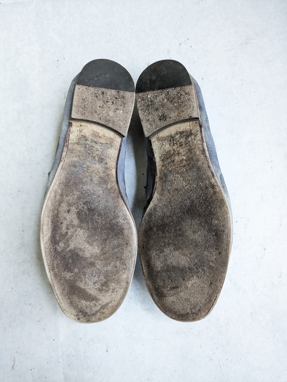 Gucci Gray Suede Horsebit Loafers Monogram Logo GG Men's 9.5 - Picture 12 of 16